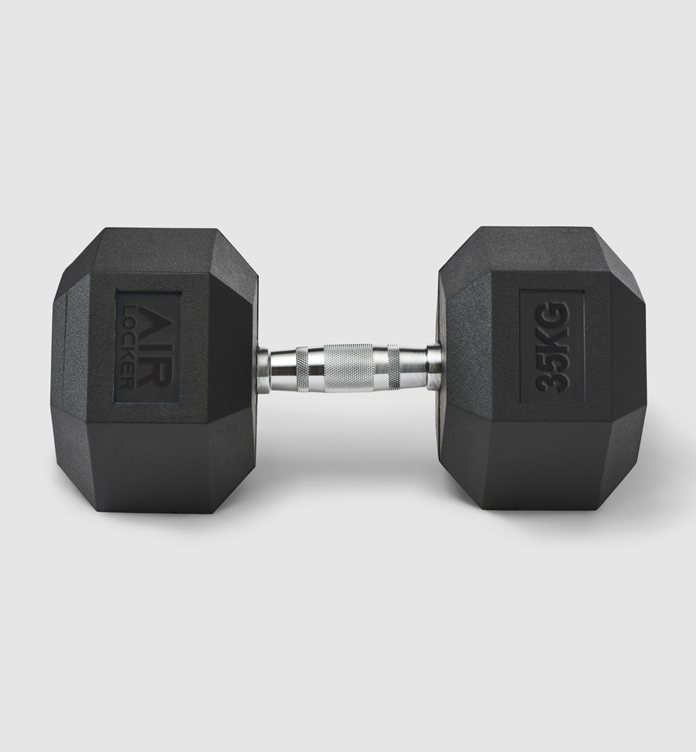 Rubber Hex Dumbbells