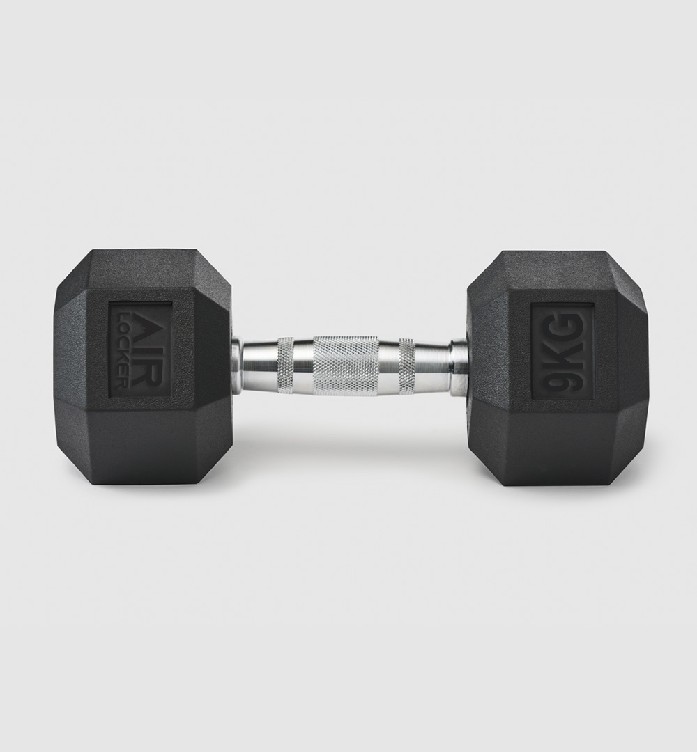 Rubber Hex Dumbbells