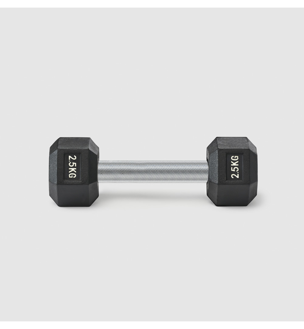 Premium Rubber Hex Dumbbell