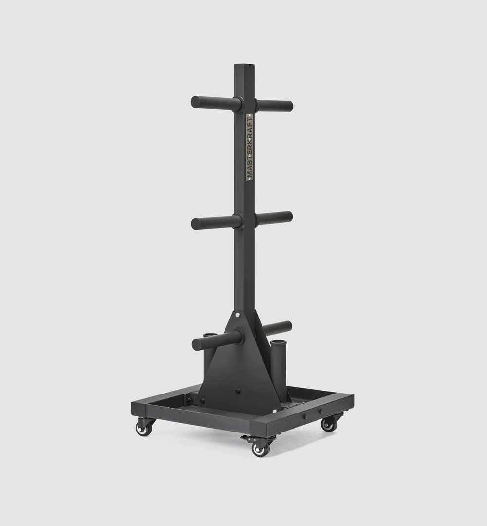 Olympic Weight Plate Tree Portable (6 Storage Pins, 2 Bar Storage)
