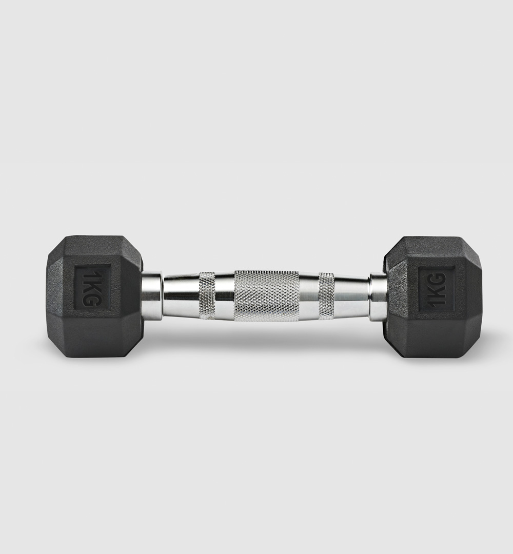 Rubber Hex Dumbbell