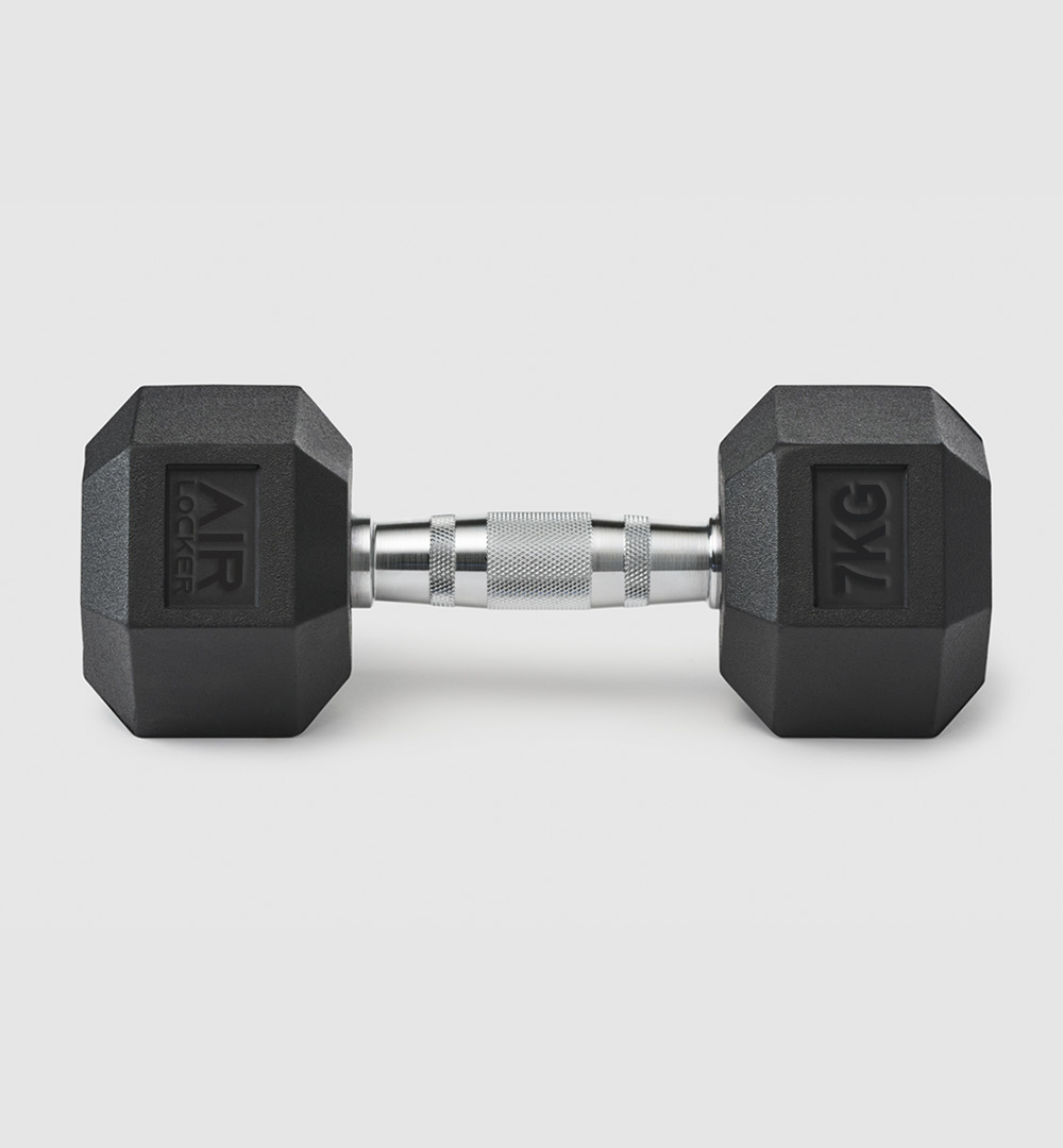 Rubber Hex Dumbbells