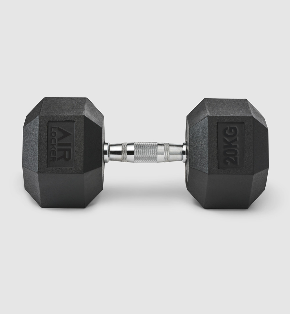 Rubber Hex Dumbbells