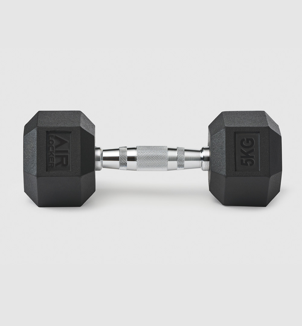 Rubber Hex Dumbbells