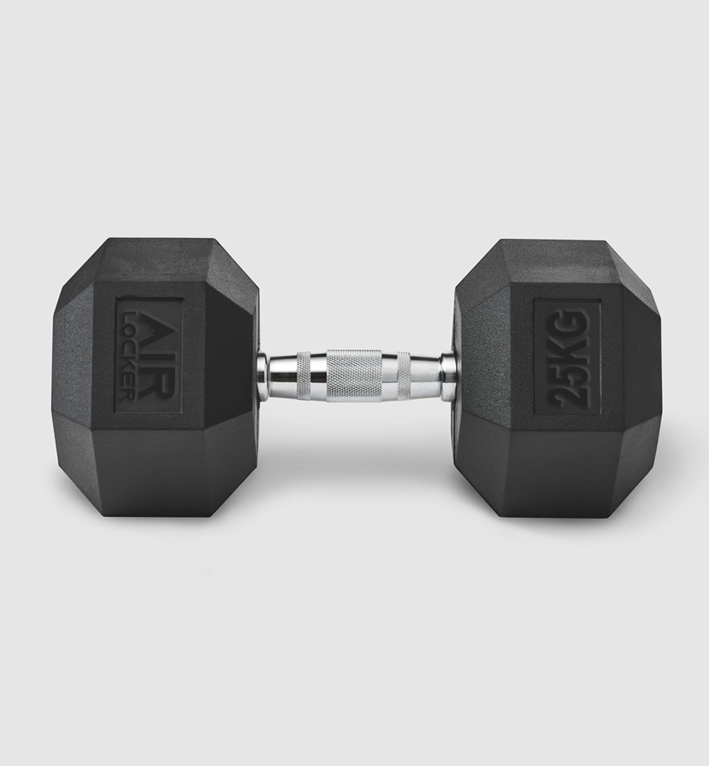 Rubber Hex Dumbbells