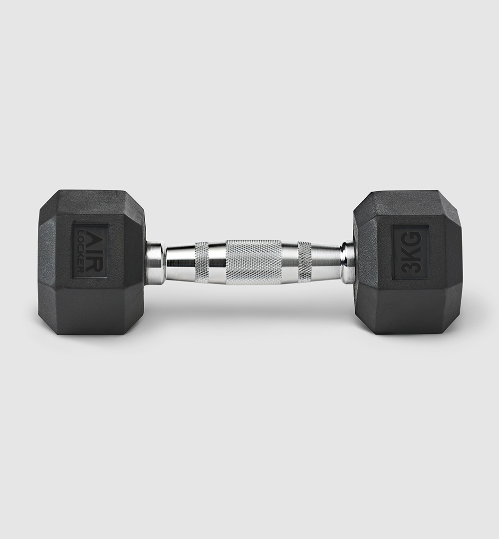 Rubber Hex Dumbbells