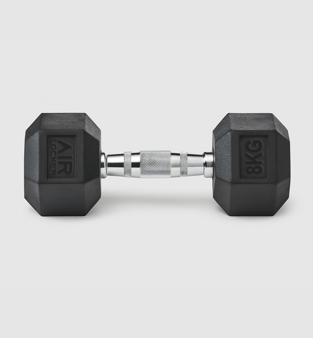 Rubber Hex Dumbbells