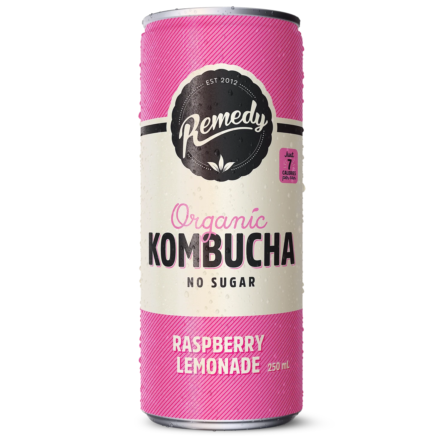Remedy Kombucha Raspberry Lemonade - 24 x 250ml Cans