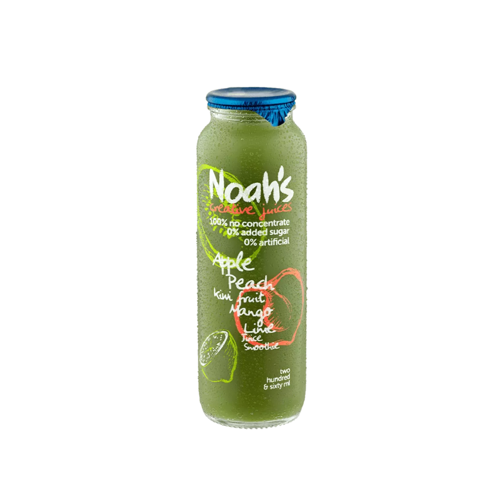 Noah's Apple Peach Kiwi Mango Lime Smoothie - 12 x 260ml Bottles