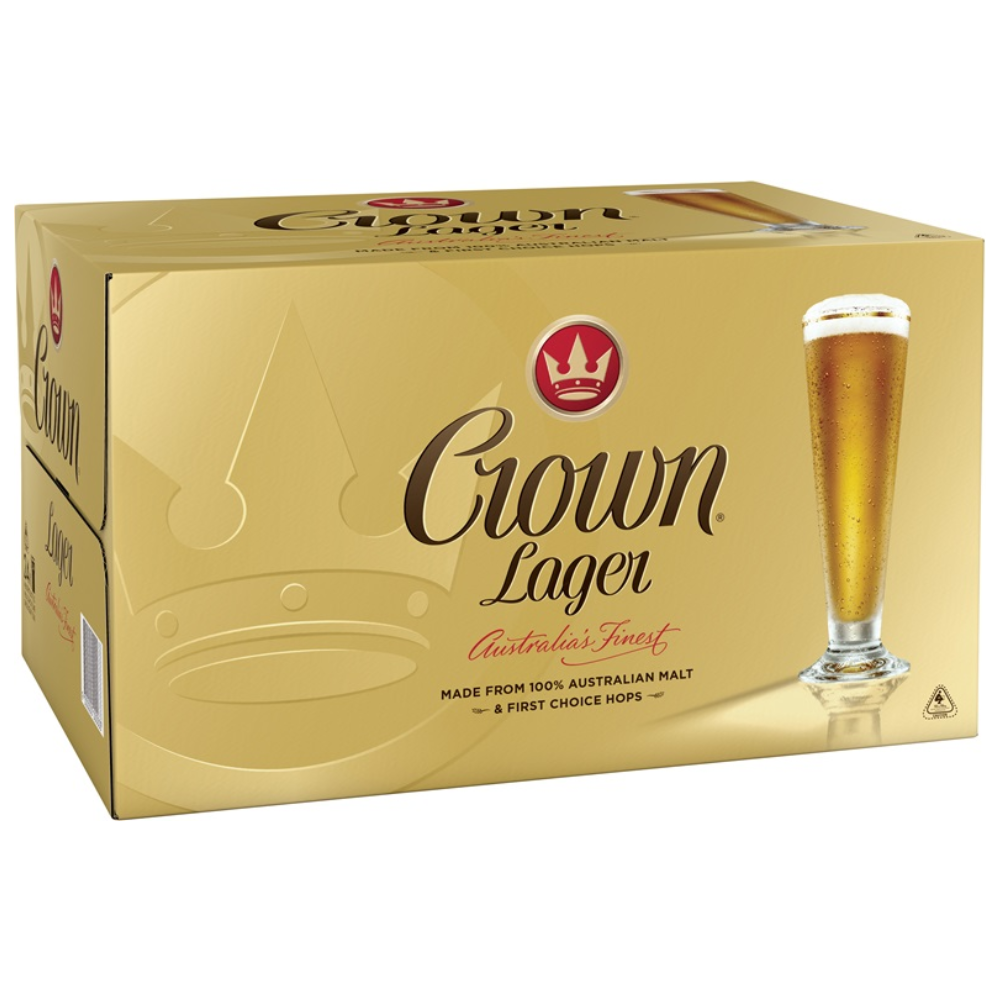 Crown Lager - 24 x 375ml Bottles