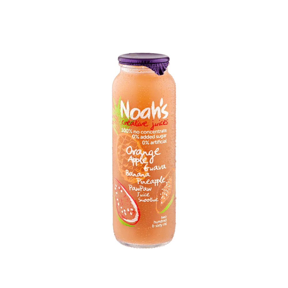 Noah's Orange Apple Guava Banana Pineapple Paw Paw Smoothie -12 x 260ml Bottles