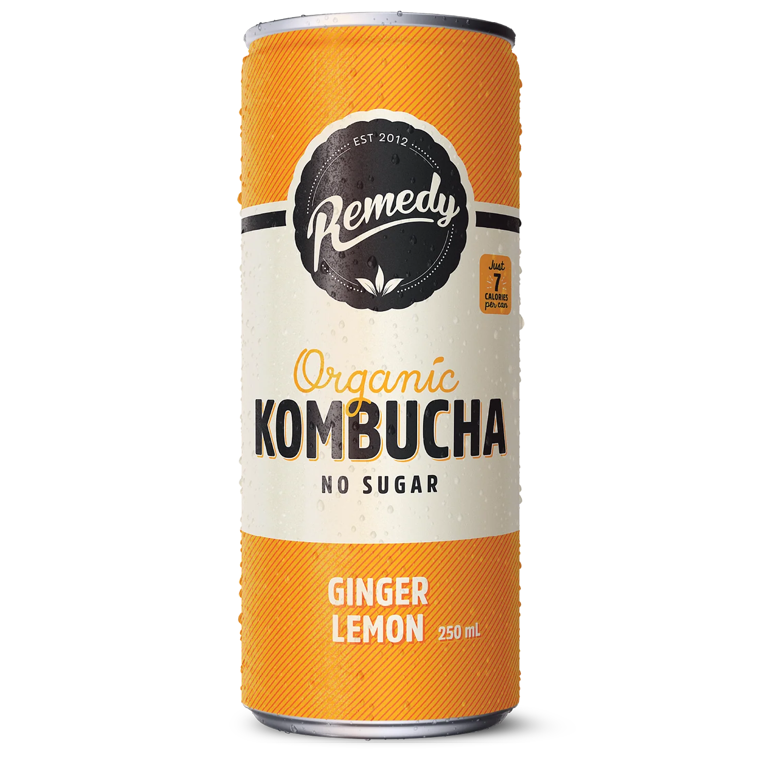 Remedy Kombucha Ginger Lemon - 24 x 250ml Cans