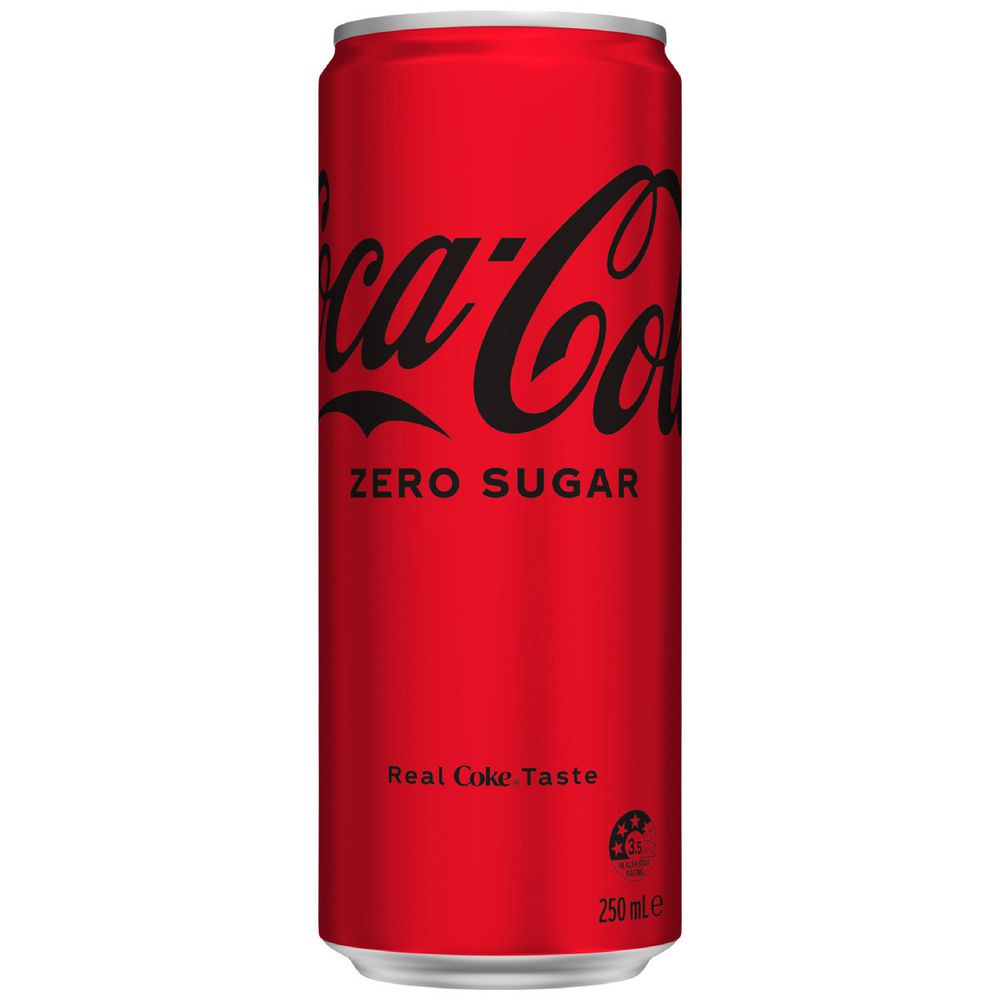 Coca Cola Zero Sugar - 24 x 250ml Slimline Cans