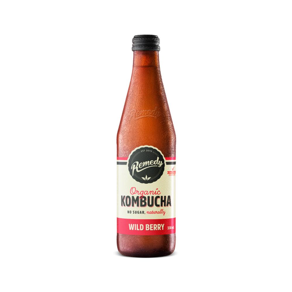 Remedy Kombucha Wild Berry - 8 x 330ml Bottles