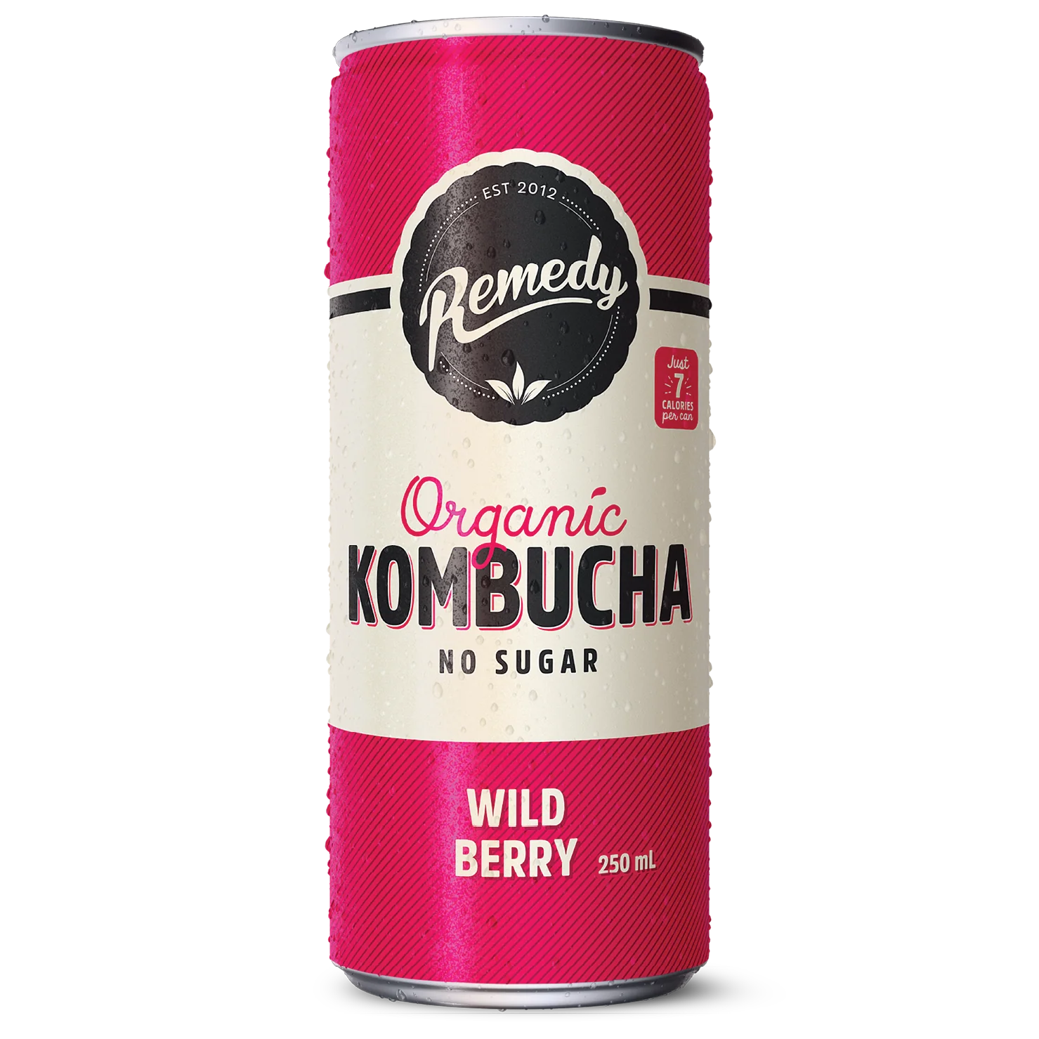 Remedy Kombucha Wild Berry - 24 x 250ml Cans