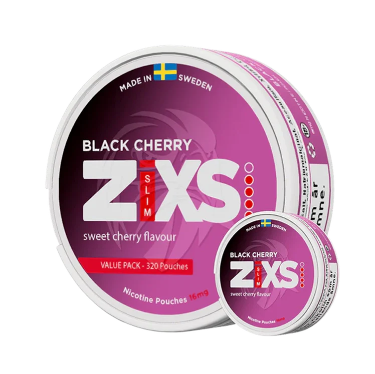 ZIXS Black Cherry Mega Can 8mg | Light Black Cherry Snus UK