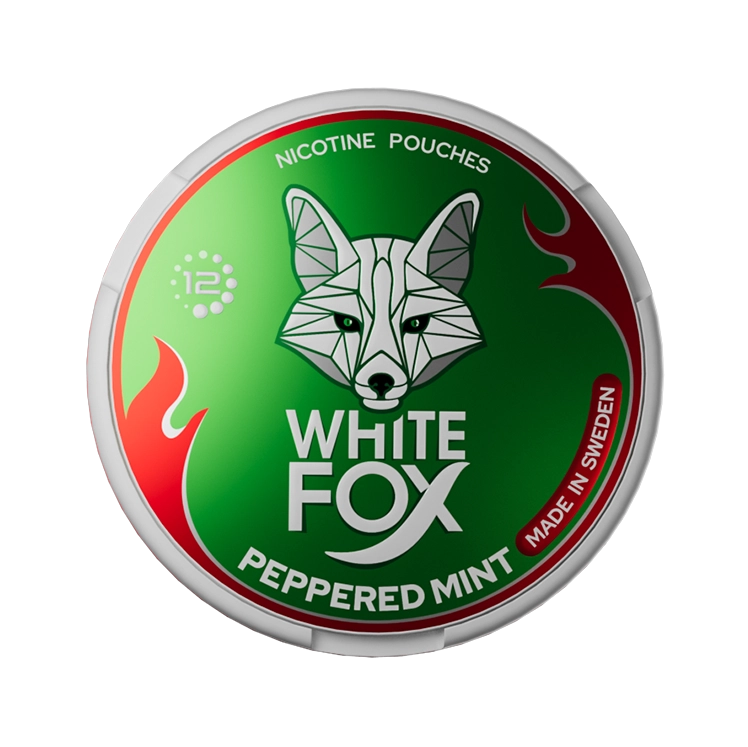 White Fox Peppered Mint 12mg | Medium Nicotine Pouches US